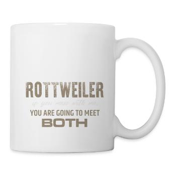 Protected by Rottweiler - Mug - white - Right