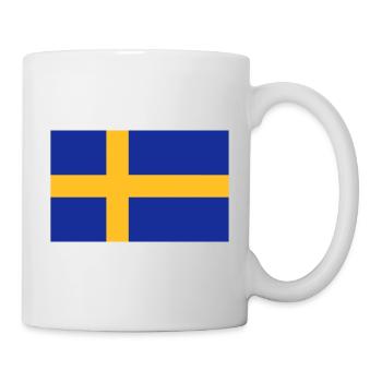 Schweden Flagge - Tasse - Weiß - Rechts