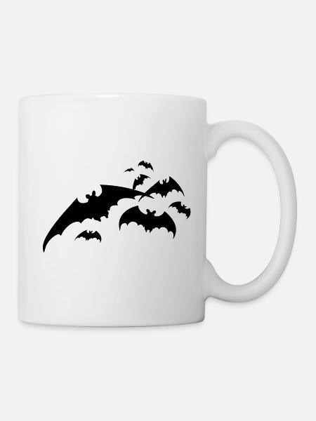 Chauve-souris vampire Halloween renard mouche - Mug blanc - blanc
