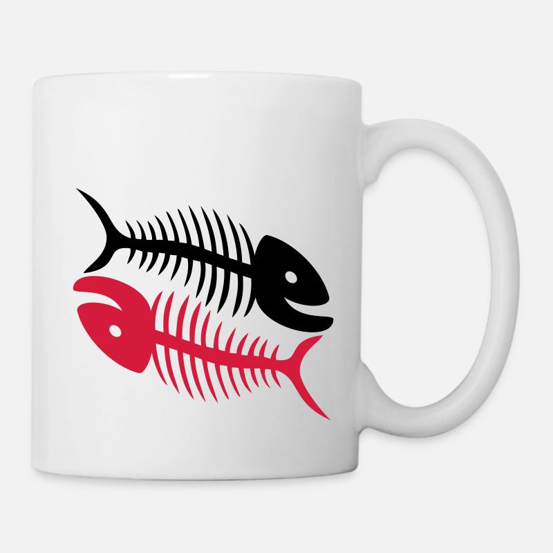 Smiling Fishbones - Tasse - Weiß