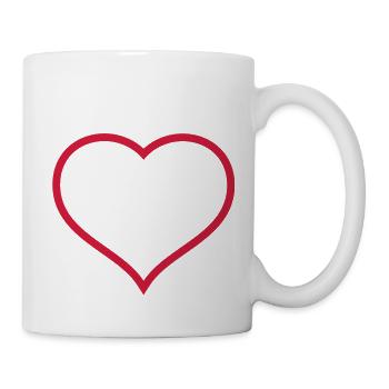 Herz - Tasse - Weiß - Rechts