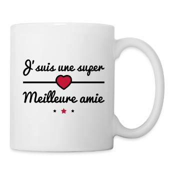 Jsuis super meilleur amie, cadeau best friends - Mug blanc - blanc - Droite