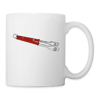 bbq barbecue grillen burger beef bacon steak spare - Tasse - Weiß - Rechts