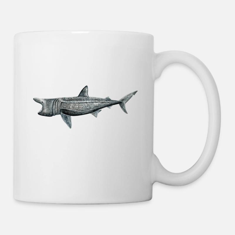 Le requin pèlerin de pèlerin de requin - Réquin pelerin - Mug blanc - blanc