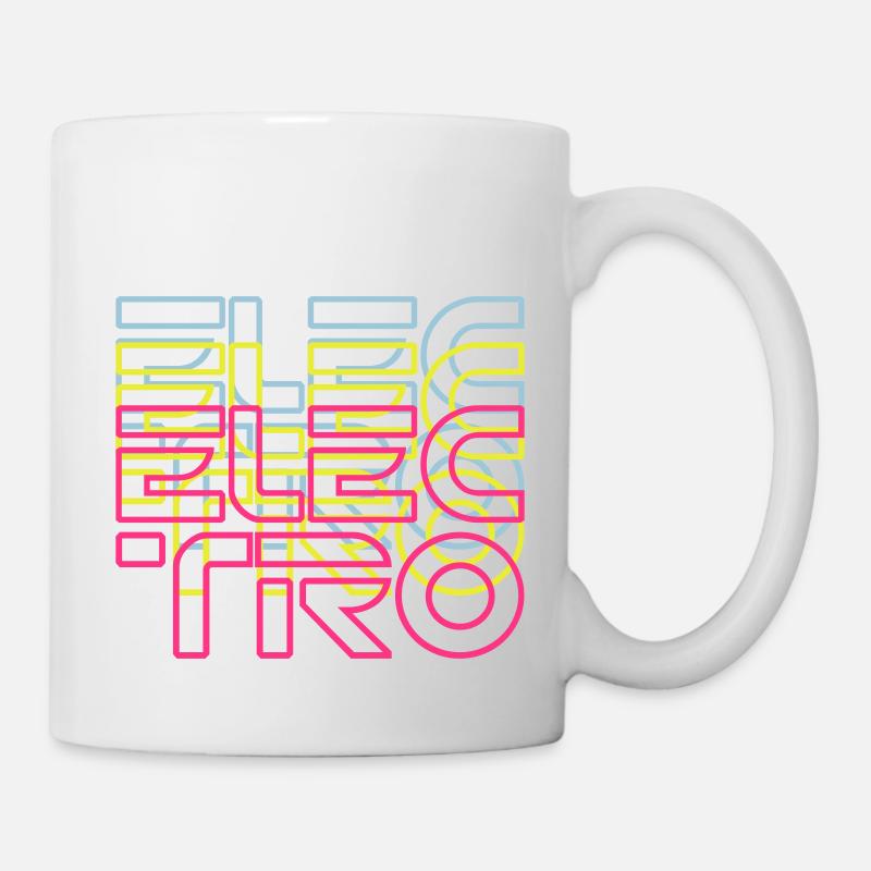 Electro typo - Tasse - Weiß