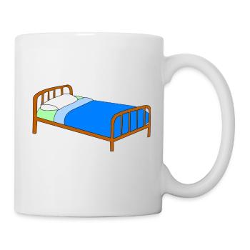 bett bed schlafen schlafzimmer sleeping room35 - Tasse - Weiß - Rechts