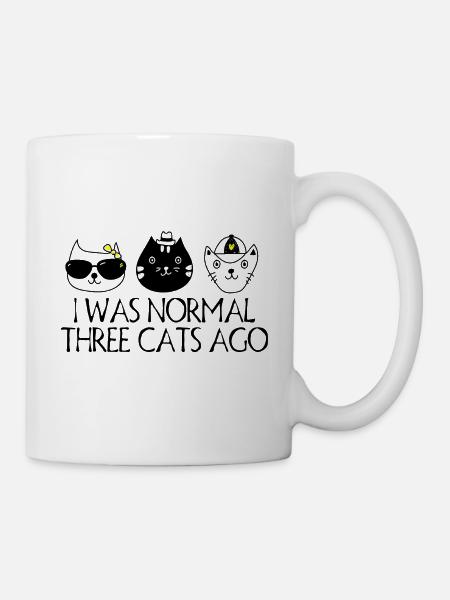 Drôle j'aime les chats. Crazy Cat Lady. Amoureux des animaux - Mug blanc - blanc