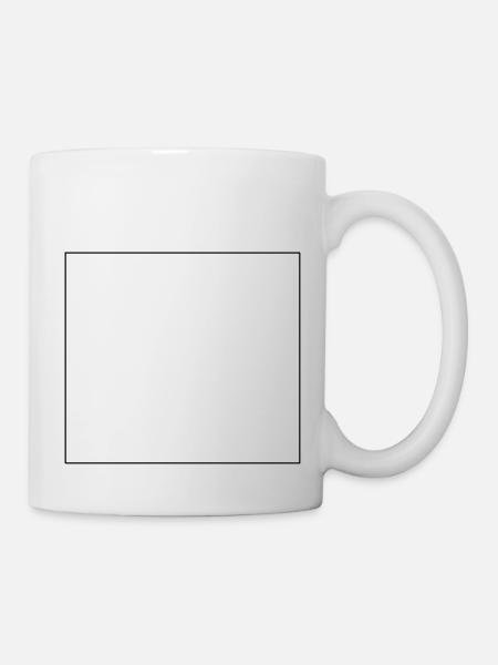 Viereck - Tasse - Weiß