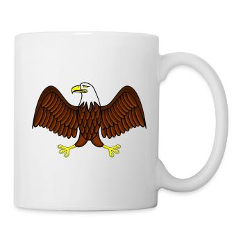 adler eagle bussard falke habicht hawk falcon8 - Tasse - Weiß - Rechts