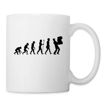 Evolution postman livraison de colis cadeau t-shirt - Mug blanc - blanc - Droite