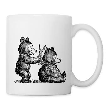 hairdresser barber barbier friseur coiffeur bart b - Tasse - Weiß - Rechts