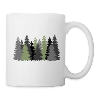 baum tree baumstamm wald forest woods168 - Tasse - Weiß - Rechts