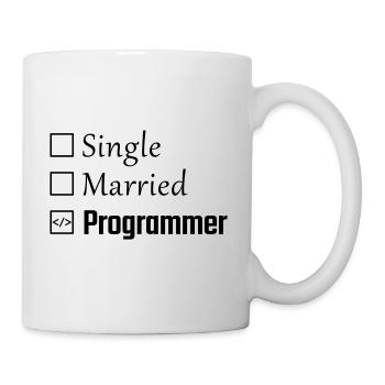 Single, Married, Programmer - Mug - white - Right