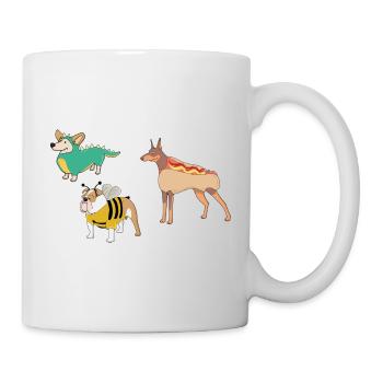 Hunde im Kostüm Hot Dog - Tasse - Weiß - Rechts