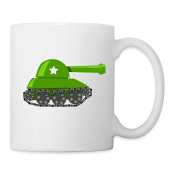 Panzer Comic - Tasse - Weiß - Rechts