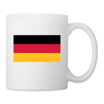 Deutschlandfahne Flagge Schwarz Rot Gold - Tasse - Weiß - Rechts