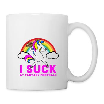 I suck at Fantasy football loser shirt - Tasse - Weiß - Rechts