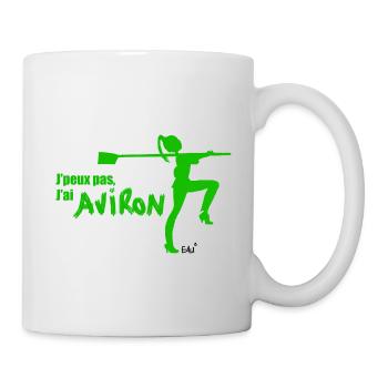 Je peux pas j'ai aviron (filles) - Mug blanc - blanc - Droite