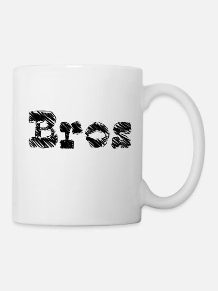 Bros T-Shirt - Tasse - Weiß