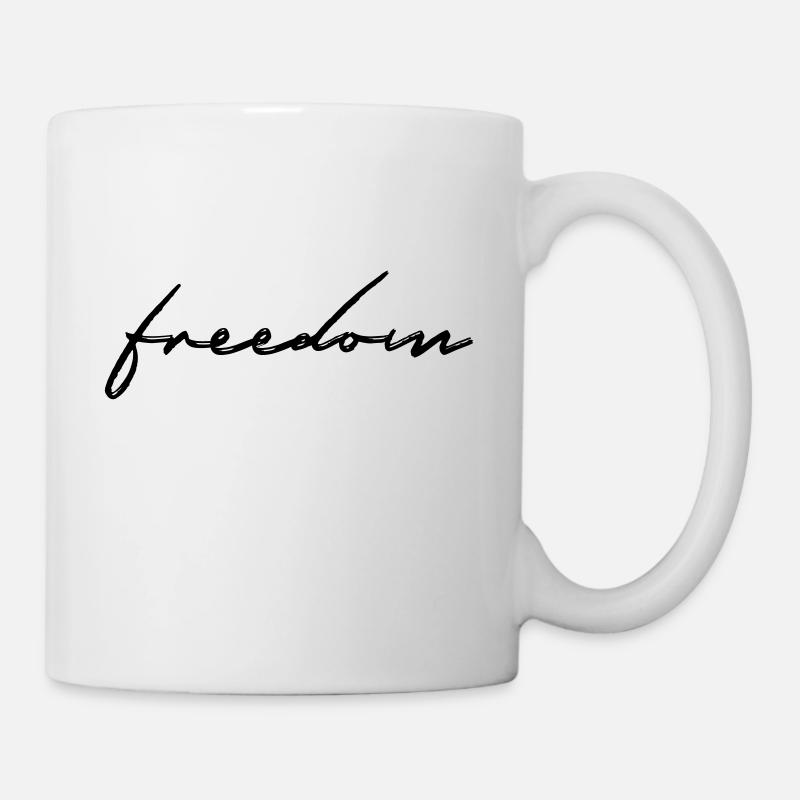 Liberté! Cadeau dire de la liberté - Mug blanc - blanc
