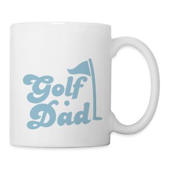 golf dad with flag golf ball and hole - Mug - white - Right
