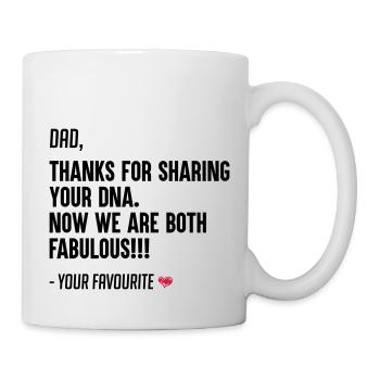 sous forme de cadeau du jour de père drôle fils et sa fille - Mug blanc - blanc - Droite