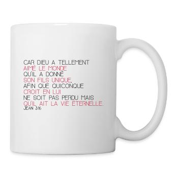 Jean 3 16 - Mug blanc - blanc - Droite