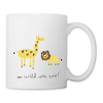 So Wild wie wir (Löwe & Giraffe) - Tasse - Weiß - Rechts