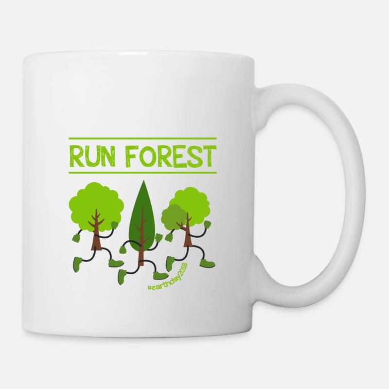 Run Forest Run Earth Day 2018 Shirt - Gift - Mug - white