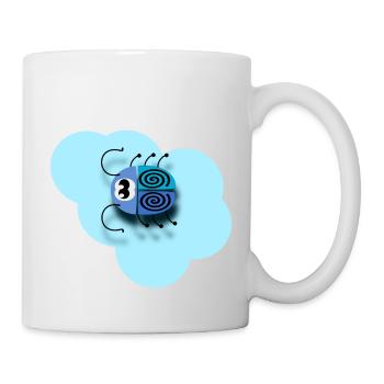 auf Wolke - Tasse - Weiß - Rechts