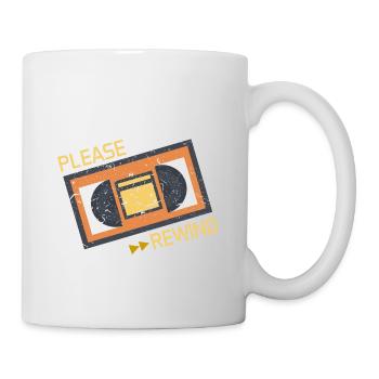 Funny VHS VCR Vintage 90s 80s Shirt Gift - Mug - white - Right
