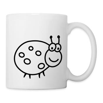 Käfer - Glückskäfer - Tasse - Weiß - Rechts