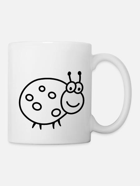 Käfer - Glückskäfer - Tasse - Weiß