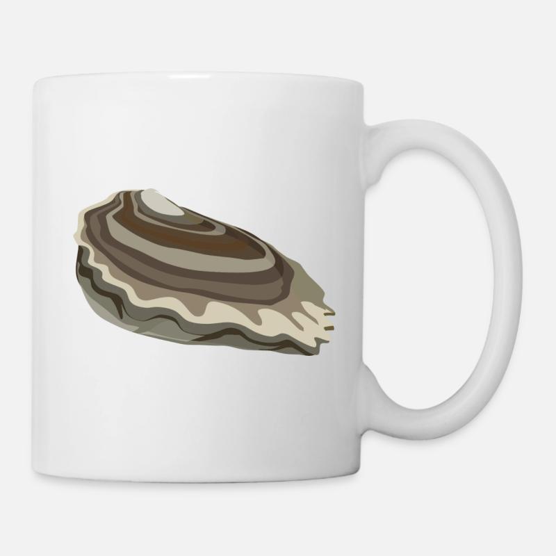Auster - Tasse - Weiß