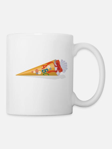 Cartable pour l'inscription à l'école - Mug blanc - blanc