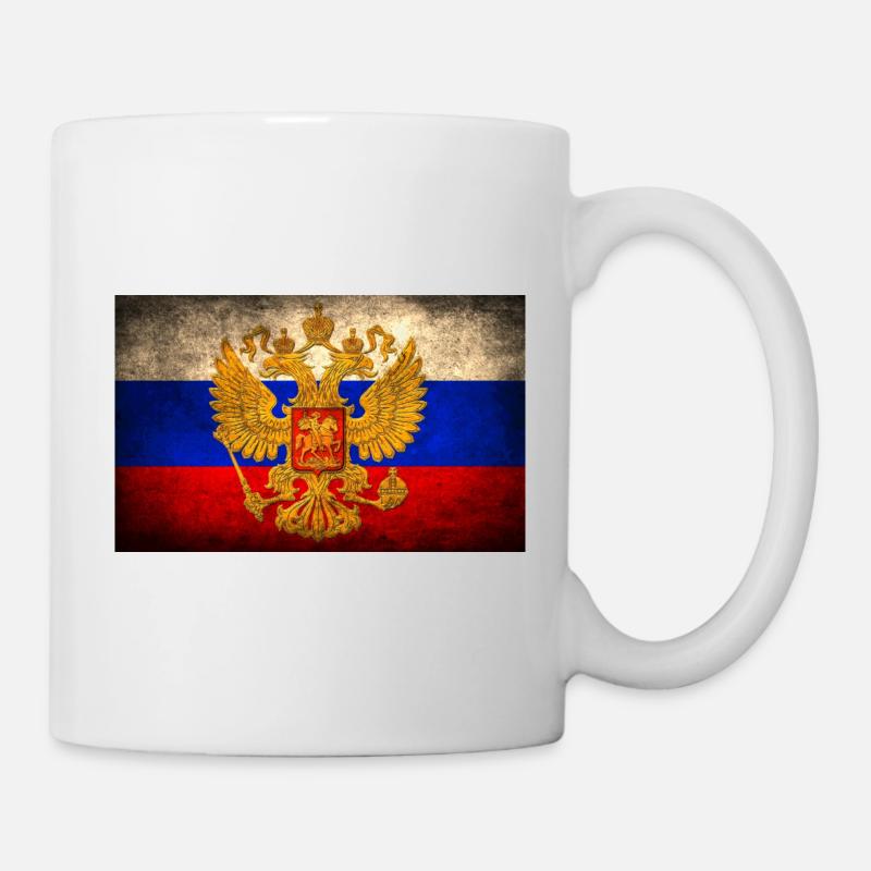 Drapeau russe - Mug blanc - blanc