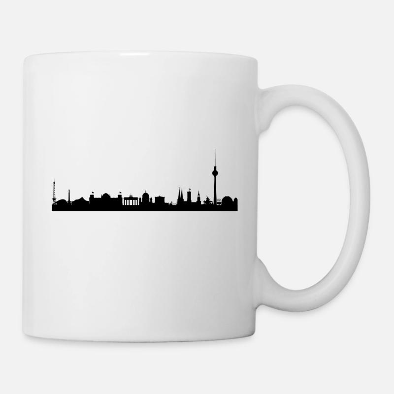 Skyline Berlin Schwarz - Tasse - Weiß