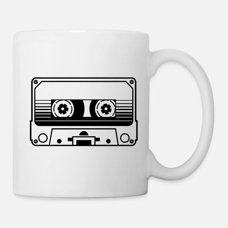 Kassette/Tape - Tasse - Weiß