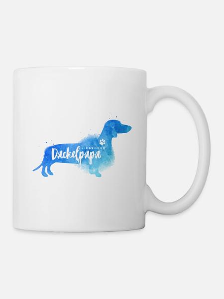 Liebender Dackelpapa - Tasse - Weiß