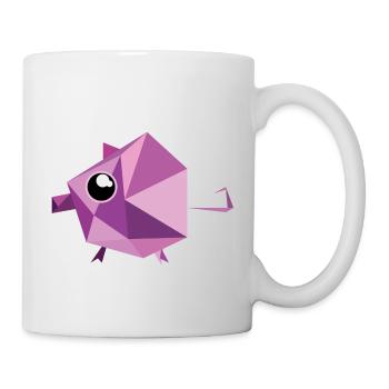 Süßes Schwein pink Geschenk - Tasse - Weiß - Rechts