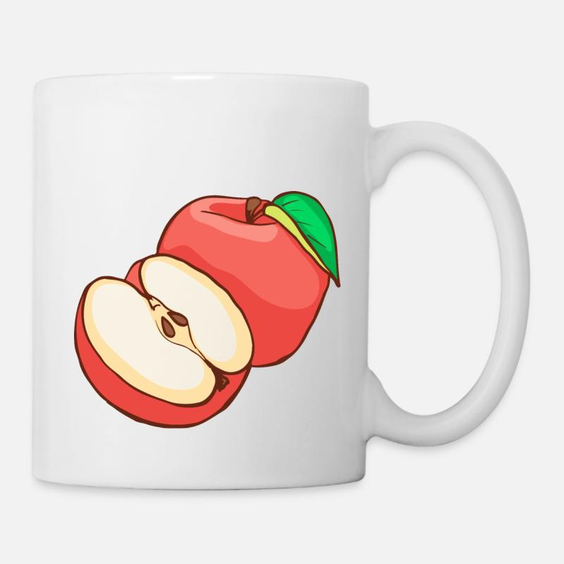 Roter Apfel Äpfel Obst Früchte Frucht - Tasse - Weiß
