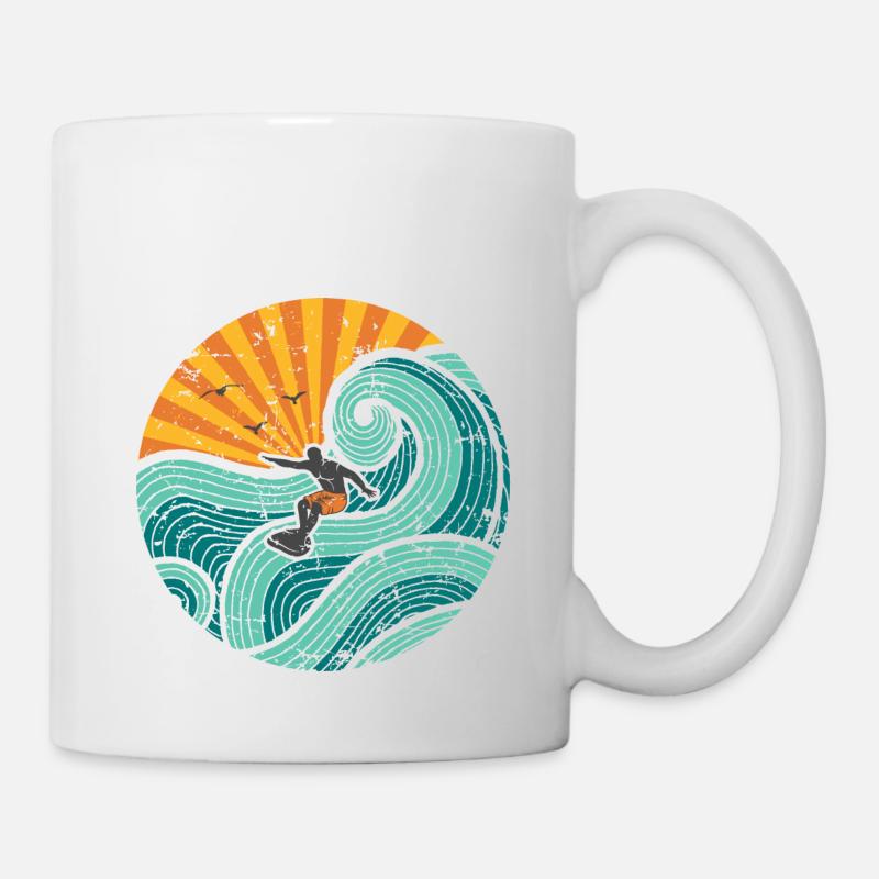 Surfer yellow / orange - Mug - white