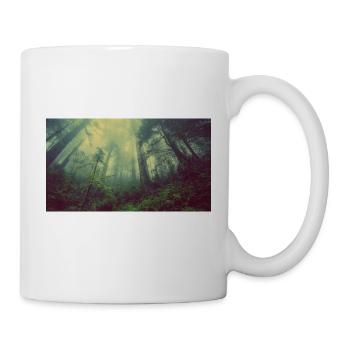 Wald-Natur-Bäume-Nebel/Geschenk/GeschenksIdee - Tasse - Weiß - Rechts