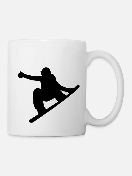 snowboarding - Tasse - Weiß