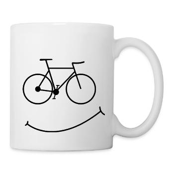 Vélo sourire Bike Hobby cadeau vélo - Mug blanc - blanc - Droite