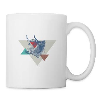 Kuh Dreieck Design - Tasse - Weiß - Rechts