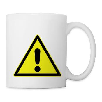 Achtung Gefahr - Tasse - Weiß - Rechts