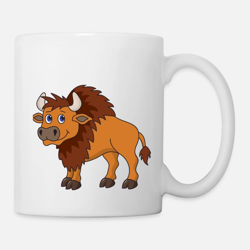 Bison de buffle - Mug blanc - blanc