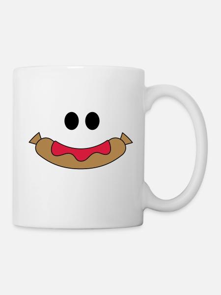 Happy Sausage - Mug - white