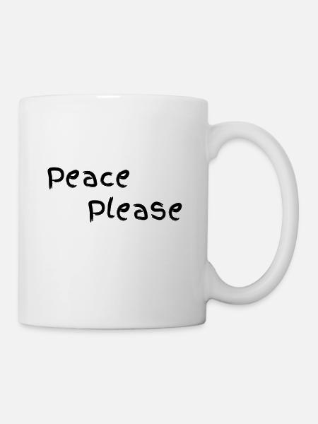 Peace please - Tasse - Weiß